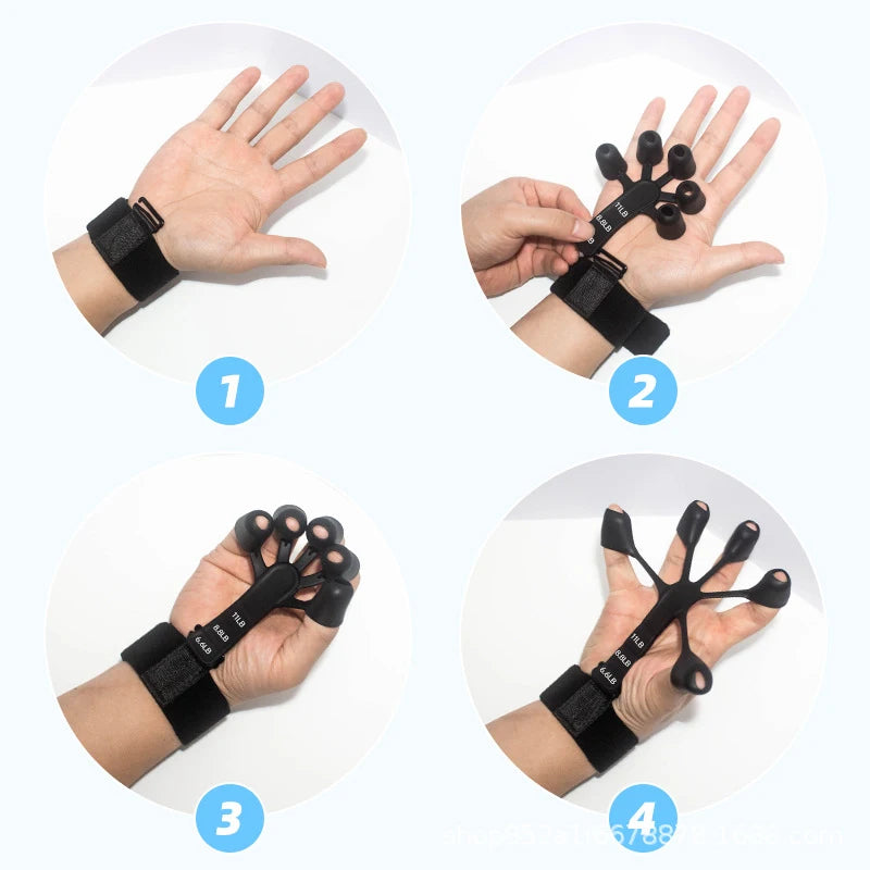 Finger Gripper Finger Exerciser Guitar Finger Exerciser 6 Resistant Levels Recovery Physical Tools Hand Strengthener For Patient